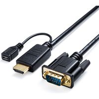 サンワサプライ HDMI-VGA変換アダプタケーブル ブラック 3m KM-HD24V30 1本