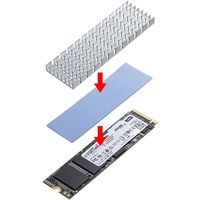 サンワサプライ M.2 SSD用ヒートシンク シルバー TK-HM5S 1個