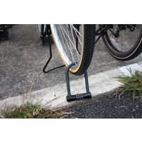 サギサカ U字マイセットダイヤルロック ブラック 7.5×13cm 43495 1個