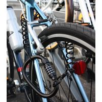 サギサカ カラビナ型ロングワイヤー錠 4mm×180cm ブラック 43770 1個