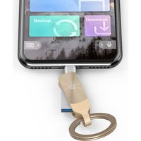 ADAM elements ADAM iKlips DUO+ Lightning USBメモリ 128GB ゴールド（直送品）