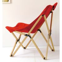スパイス バカンス　キャンパスフォールディング　ウッドチェア　レッド SFVY1910RD 1台（直送品）