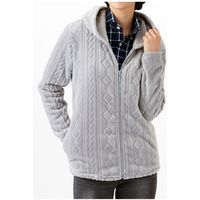 セルヴァン 毛布でつくったふわふわパーカー　グレー　M 033622502 1枚　【介護用衣類】介援隊カタログ（直送品）