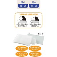 ケアファッション 空気が流れる枕（吸汗・速乾ピロケース付）　89305-01　グレー（カバー） 1枚　　　介援隊カタログ（直送品）