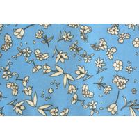 マキテック　アルミ介助用車いす　SMK30-4043KS　小花ブルー 1台　【車いす】介援隊カタログ W2112（直送品）