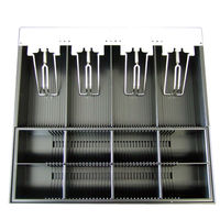 【アウトレット】ビジコム キャッシュドロア プリンタ接続式（中型・4B/8C・黒）  BC-423M-B（8C） 1台　【終売品】