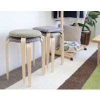 【軒先渡し】ヤマソロ Motley スタッキングスツール 角型 レッド 40-550 1セット(5脚入)（直送品）