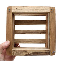 共和開発 着生植物用木枠 四角 M エアープランツ 2250002292448 1個（直送品）