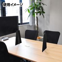 KMA セパレートカウンター仕切 3T600黒脚 1台入 021-SN00_18 1台（直送品）