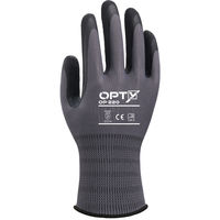 【天然ゴム背抜き手袋】 ウィード OPTY（オプティ） 天然ゴム中厚手 OP-220 グレー M 1双