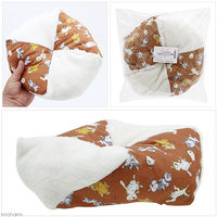 リーフ ハリネズミのふれあいクッション M 【ココア×ホワイト】 ハンドメイド 398426 1個（直送品）