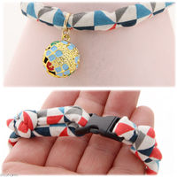 リングバード渡辺 猫コットンカラー ２０ー３２ｃｍ 風車ブルー 333411 1個（直送品）