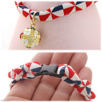 リングバード渡辺 猫コットンカラー ２０ー３２ｃｍ 風車レッド 333410 1個（直送品）