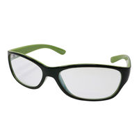 ハート光学 ブルーカットレンズ快適パソコンメガネ ブラック/グリーン PC61-3 1個