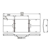ネグロス電工 インサイト自在屋根カバー側板 ZCVZVIFBP65 1対（直送品）