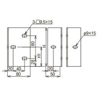ネグロス電工 盤取付金具 15ARU1 1対（直送品）