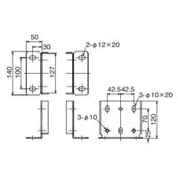 ネグロス電工 垂直ラック支持金具 12RU1R 1袋(1対)（直送品）