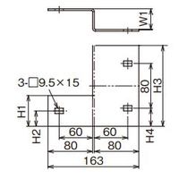 ネグロス電工 段違い口径違い金具 ARRD81550R 1個（直送品）