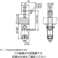 ネグロス電工 吊り金具 ステンレス SHB25WTW4 1個（直送品）
