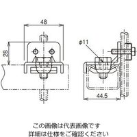 ネグロス電工 ダクター中間支持金具 DHBW4 1箱(10個)（直送品）