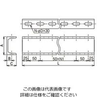 ネグロス電工 長穴付きみぞ形鋼 HDZ Z75CG150R 1本（直送品）