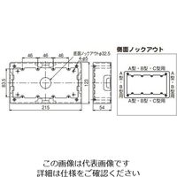 ネグロス電工 ABC型 4個用SWBOX深 M374 1個（直送品）