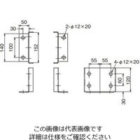 ネグロス電工 垂直ラック支持金具 B15RNU1R 1対（直送品）