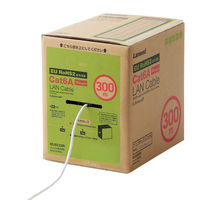 LANケーブル 300m cat6A ギガビット 単線 自作用 ケーブルのみ 白 LD-GPAL/WH300RS エレコム 1個