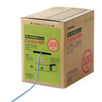 LANケーブル CAT6A対応 コネクタ無し 単線 リレックス 300m ブルー LD-GPAL/BU300RS エレコム 1本（直送品）