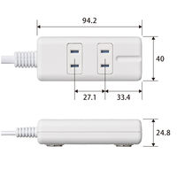 延長コード 電源タップ 3m 2ピン 3個口 雷ガード ほこり防止 マグネット付 白 T-KM01-2330WH エレコム 1個（直送品）