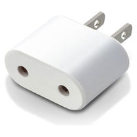 日本用変換プラグ コンセント Cタイプ 海外向け→日本国内向け 1個口 ホワイト T-NHPACWH エレコム 1個