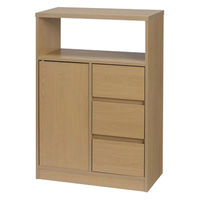 ファミリー・ライフ プリンター収納ラック 幅600×奥行300×高さ900mm ホワイト 0382530 1台（直送品）