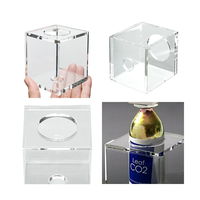 リーフ クリアボンベスタンド Cubic H80(幅7×奥行7×高さ8cm) 4580295164367 1個（直送品）