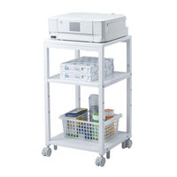 サンワサプライ プリンタスタンド/台/ラック 小型A4レーザー向け 幅400×奥行400×高さ700mm ホワイト LPS-T4040 1個（直送品）