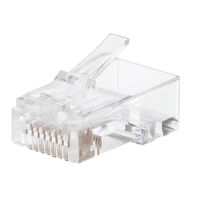 RJ45コネクタ CAT6・CAT6A対応 単線・ヨリ線対応 100個入り LD-6RJ45T100 1袋（100個入）（直送品）
