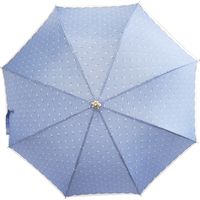 共栄工業 60cm 婦人用 リボン柄 ジャンプ傘 ブルー 20209 1セット（6本）（直送品）