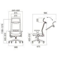 コイズミファニテック JGスペシャル オフィスチェア 背メッシュ／座ファブリック 背ブルー／座ブラック JG-66384BL 1脚（取寄品）