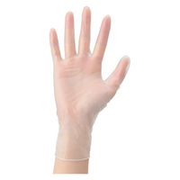 川西工業　プラスチックグローブ 粉あり（パウダーイン）　Sサイズ　#2122-S　1箱（100枚入）（使い捨てグローブ）