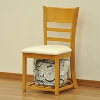 エイ・アイ・エス ロッシシリーズ 棚付きロッシチェア ナチュラル RSD-08NAx2pcs 1セット(2脚入)（直送品）