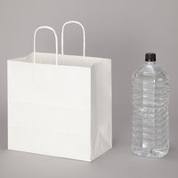 丸紐クラフト紙手提袋ベーシックタイプ 280×280×150mm 白無地 1セット（900枚）アスクル 【紙袋】  オリジナル