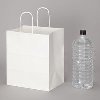 丸紐クラフト紙手提袋ベーシックタイプ 260×300×180mm 白無地 1セット（900枚）アスクル 【紙袋】  オリジナル