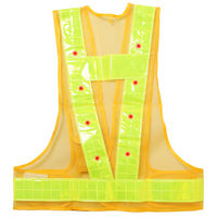 【安全ベスト】 小野商事 フラッシュ安全ベスト6cm幅 LED赤 No721 1セット（5着入）