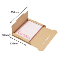 【底面A4】ラクポスBOX 縦235×横330×高さ30mm クラフト 1袋（10枚入）HEIKO