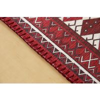 萩原 トルクメン プリントラグ 手織り絨毯風 1900×1900mm レッド 240623241 1枚（直送品）