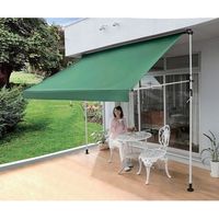 ファミリー・ライフ 物干し竿付 日よけスクリーン＆ブラインド （すだれ付き） グリーン　３ｍ a2255810 1個（直送品）
