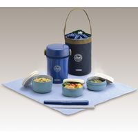 サーモス ステンレスランチジャー ネイビー JBC-801-NVY 1個