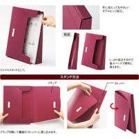 リヒトラブ ALTNA スタンドケース A4 スリム レッド A7770-3 1セット(2冊)