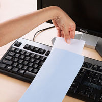 ムトウユニパック ナチュラルカラー封筒 長3アクア 〒枠なし テープ付 1袋（100枚入）590227180