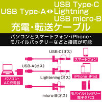 エレコム 3in1 USBケーブル 1m Lightning / Type-C microUSB グリーン MPA-FAMBLC10CGN 1個