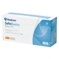 メディコムジャパン セーフベーシック ラテックスグローブ イージーフィット Sサイズ 1188B 1箱(100枚入)